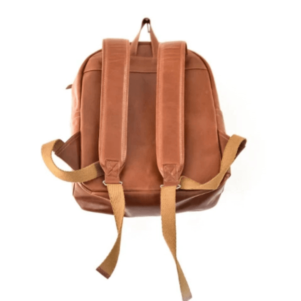 Leather Backpack Grand Prix Model - Light Brown Color